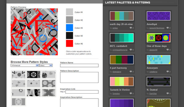 Patterns by ColourLovers.com